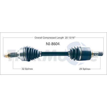 Surtrack Axle Cv Axle Shaft, Ni-8604 NI-8604